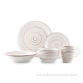 Isitayela esisezingeni eliphakeme se-Western Style 18 izingcezu ze-Stoneware Tableware